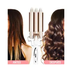 OEM - Rizador Ondulador de Cabello Tenaza 3 Tubos Ondulados Perfectos 220°