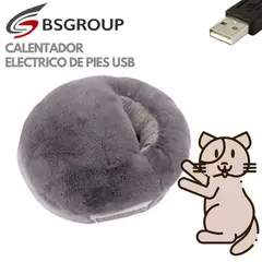 GENERICO - Calentador de Pies Electrico Felpa USB Laptop Gris