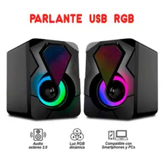 RGB - Mini Parlante Para PC USB Computadora Laptop Altavoz Multimedia