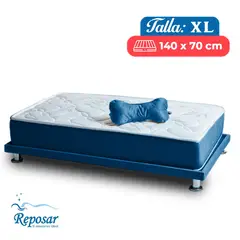 REPOSAR EL DESCANSO IDEAL - Cama Mascota PREMIUM duo XL color Azul My Pet