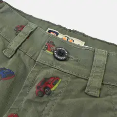 YONISTERS CLOTHING - Short Tafeta Estampado THE CAR Stretch Verde