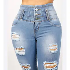 BENCUS JEANS - Pantalón Jean Mujer Modelo Cat Celeste