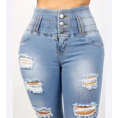 BENCUS JEANS - Pantalón Jean Mujer Modelo Cat Celeste