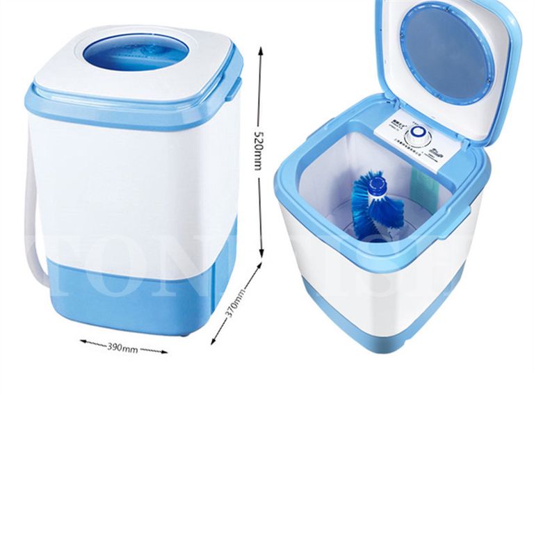 Mini lavadora portátil con canastilla y escobilla