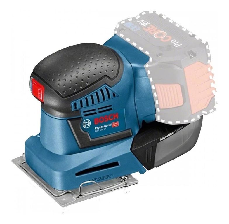 Lijadora Orbital 1/4 (115 x 107 mm) 18V Baretool GSS 18V-10