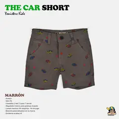 YONISTERS CLOTHING - Short Tafeta para Niños Semipitillo Stretch Yonisters Marron