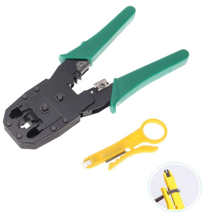 Crimpeador Ponchadora Rj45 Cable Red 8P 6P Pela Cable