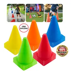 HOLGU - Conos para entrenamiento X12 futbolrunning gimnasia 25cm