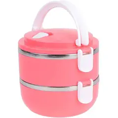 GENERICO - Lonchera térmica acero almuerzo refrigerio-colegio taper 2niveles