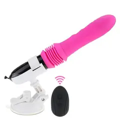 GENERICO - Vibrador rosa de 265x35cm con control y base