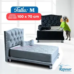 REPOSAR EL DESCANSO IDEAL - Cama Mascota PREMIUM trio M color Platinium My Pet