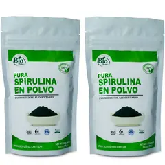 BIONUTREC - PACK OFERTA 02 SPIRULINA EN POLVO LIBERADOR CELULAS MADRE x 100 gr. -