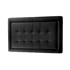 MAVISAC - Cabecera Square Plaza King Color Negro - Ultracuero