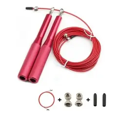 BLACKFIT - Soga para Saltar Crossfit Aluminio ROJO