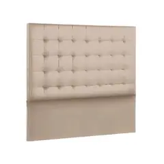 MAVISAC - Cabecera Atenas Plaza Queen Color Beige - Ultracuero