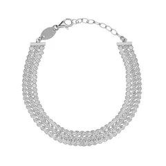 VICTORIA CRUZ - Pulsera de plata con cristales