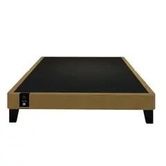 BARAKA HOME - Base De Cama Europeo Carintia Queen Europeo 1.60 x 2.00 -Beige Oscuro