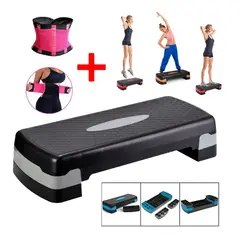 GENERICO - Step aeróbicos 2 niveles antideslizantes faja doble ajuste