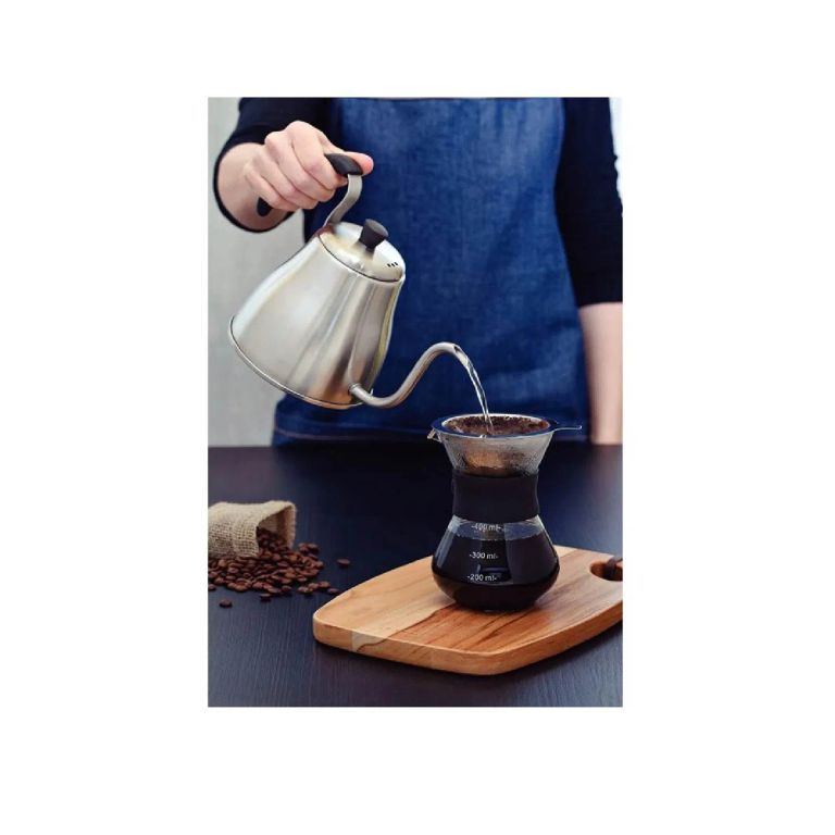 Cafetera Expresso borosilicato con Colador en Acero Inox