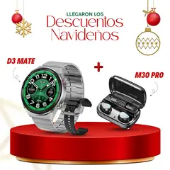OEM - Smartwatch DT3 Mate Doble correa metal y silicona + Audifono