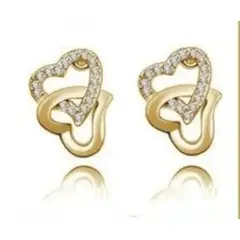 GENERICO - Aretes Two Hearts - Genieka