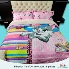 MINGDA - EDREDÓN TELA CON CARNERO GATA FASHION 2PLZ