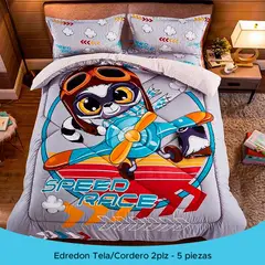 MINGDA - EDREDÓN TELA CON CARNERO AVIADOR 2PLZ