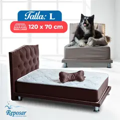 REPOSAR EL DESCANSO IDEAL - Cama Mascota PREMIUM trio L color Marron My Pet