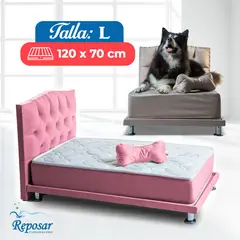 REPOSAR EL DESCANSO IDEAL - Cama Mascota PREMIUM trio L color Rosado My Pet
