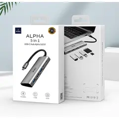 WIWU - Adaptador Hub 5 en 1 para MacBook y Laptop