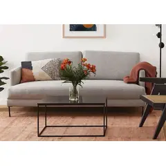 GENERICO - Mesa de centro rectangular negro 80x50x40