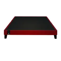 BARAKA HOME - Base De Cama Europeo Carintia King Europeo 2.00 x 2.00 - Rojo