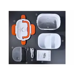 GENERICO - Lonchera electrica portatil naranja+ cucharita de Calidad