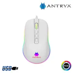 ANTRYX - MOUSE KURTANA WHITE RGB GAMING 12,400 DPI USB