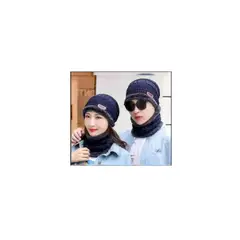 GENERICO - Gorro con cuellera unisex con forro de peluche antialérgico chullo