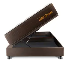 COLCHONES LATIN DREAMS - Cama Space Pocket con Pistones Queen + 2 Almohadas + Protector