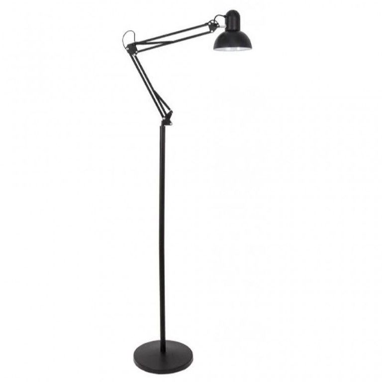Lampara de Oficina Articulado de 170cm con Base para Piso - Negro