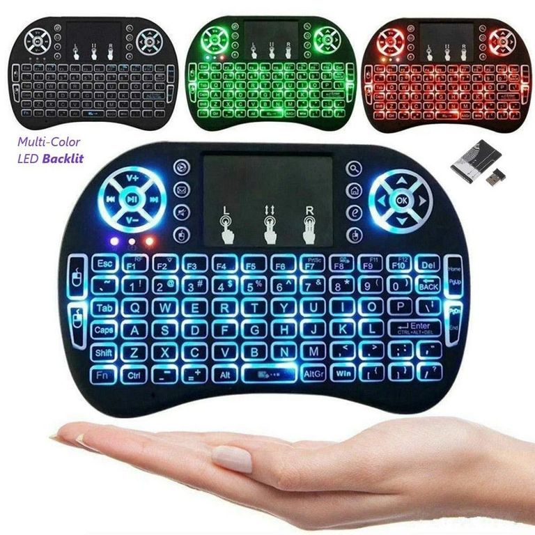 Teclado Inalámbrico RGB Touchpad Keyboard Para Smart TV