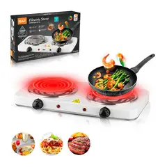 GENERICO - COCINA ELÉCTRICA 2000W ESTUFA PORTÁTIL ALIMENTOS - H-2-HORNILLAS-C