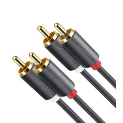 UGREEN - Cable 2 Rca - 2 Rca (1m) Hifi Audio Bañado Oro Stereo Mp3