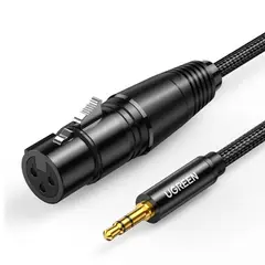 UGREEN - Cable Premium 35mm Trs - Xlr Hembra Pc Videocamara Dslr 2m