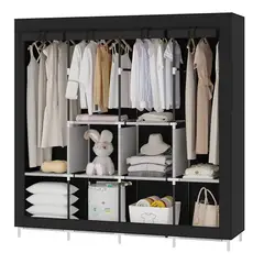 GENERICO - Ropero Organizador Armario Armable 4 Cuerpos 1.70 x 1.70 Aleatorio