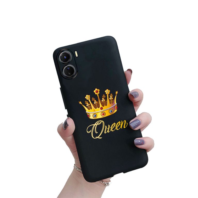 Funda Protector Case VIVO Y16 - QUEEN REINA NEGRO