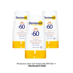 GENERICO - 3 Fotoprotector Solar en Gel 60 SPF- Dermosol