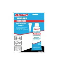 KNAUF - Silicona Multiuso Antihongo Blanco x 50gr - Blanco