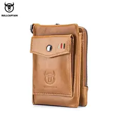 BULLCAPTAIN - - Billetera de Cuero Mate QB-057-BEI Beige