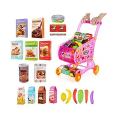 GENERICO - Carrito supermercado para niñas 46 piezas