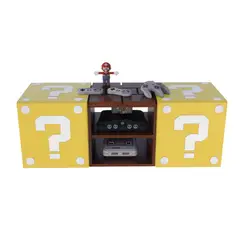 MOVENDA - Estante Flotante Gamer Mario NR 01 120cm Cerezo con Amarillo