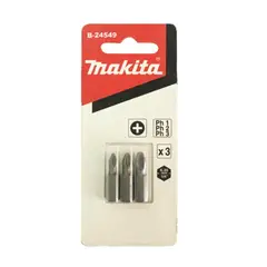MAKITA - Set Puntas Philliphs PH3 x 25mm 3 Pzas 798314-6 - Gris
