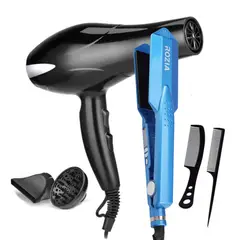 OEM - Combo Secadora 5OOOW con Plancha ROZIA de Cerámica Rápido Calentamiento 470°